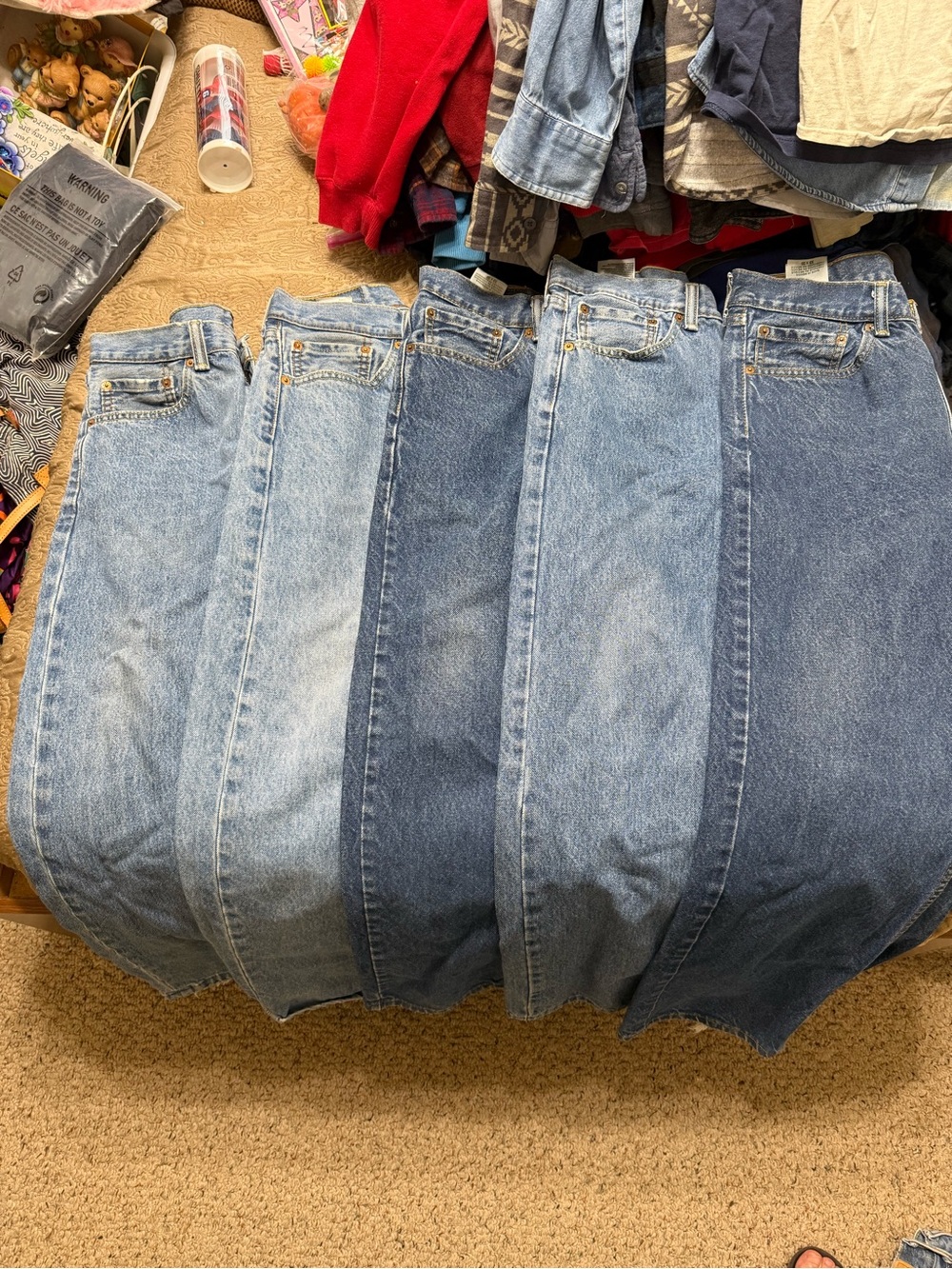 Men’s Levi’s 505 33x30 Lot of 5 Denim Jeans